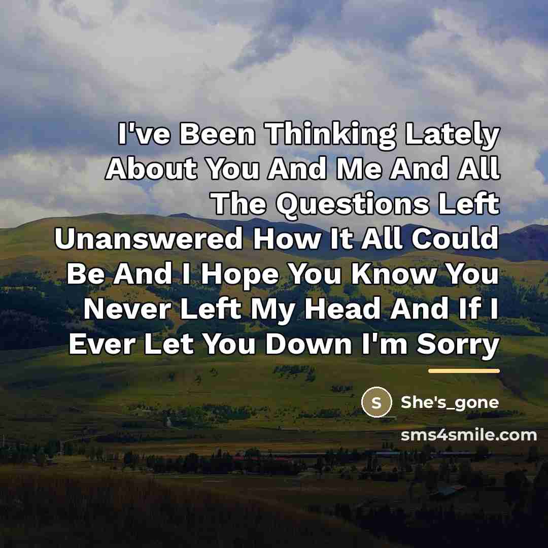 “I've Been Thinking Lately About You And Me And All…” quote by She's_gone