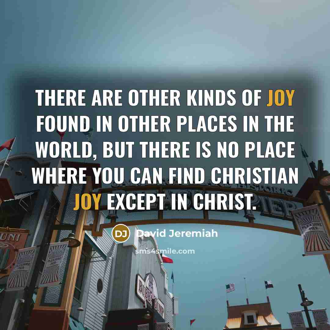 “There are other kinds of joy found in other places…” quote by David Jeremiah