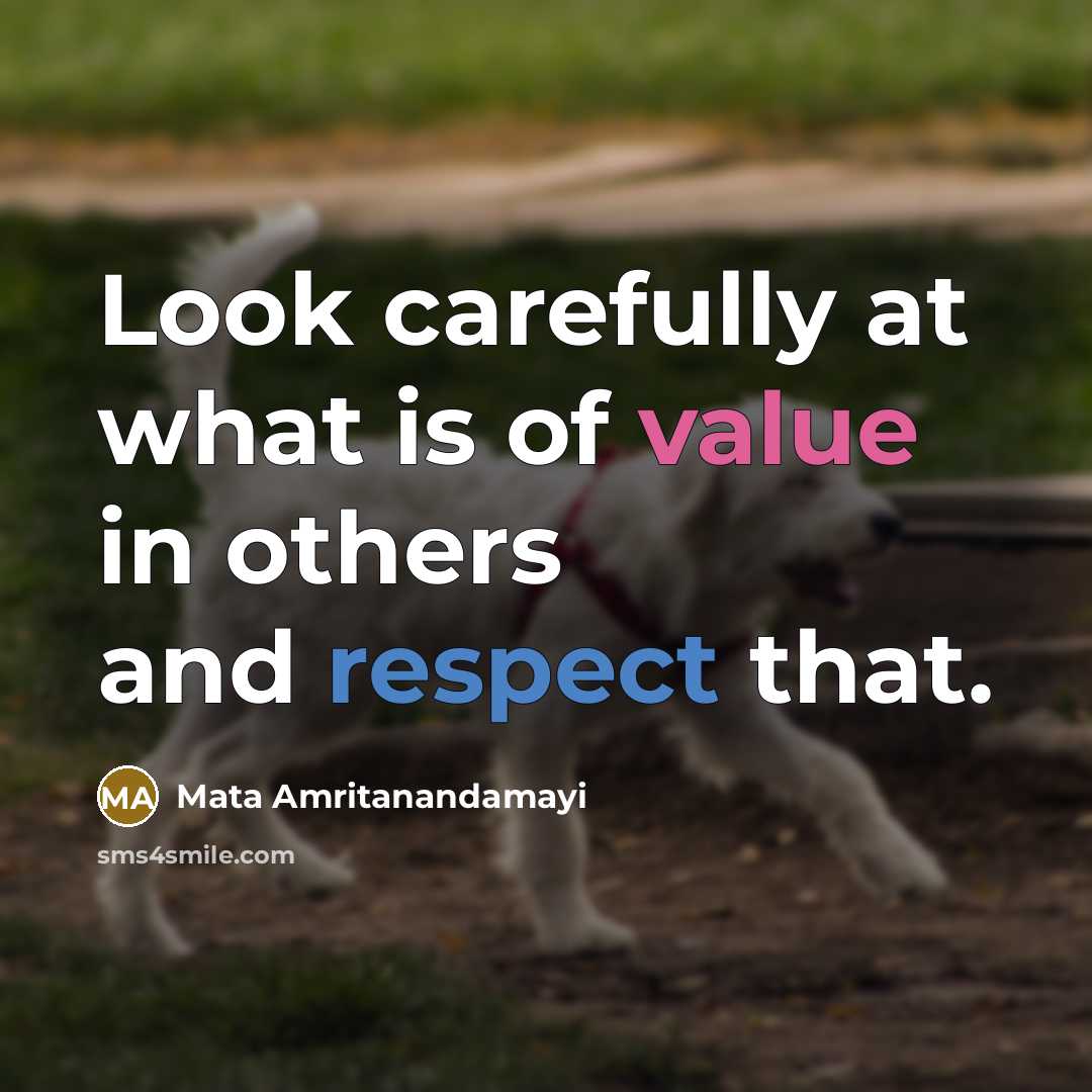 “Look carefully at what is of value in others and…” quote by Mata Amritanandamayi