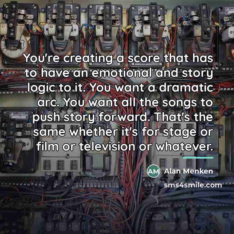 “You're creating a score that has to have an emotional…” quote by Alan Menken