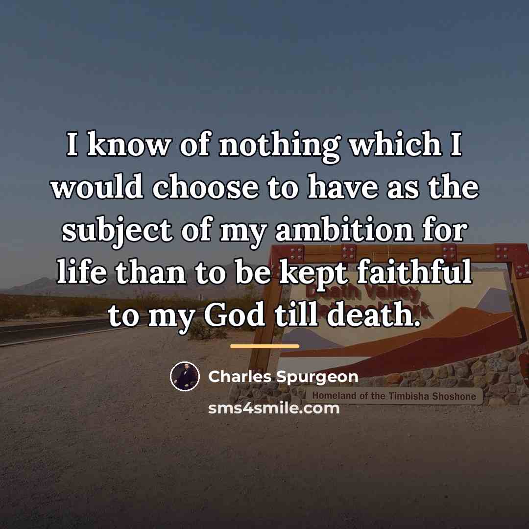 “I know of nothing which I would choose to have…” quote by Charles Spurgeon