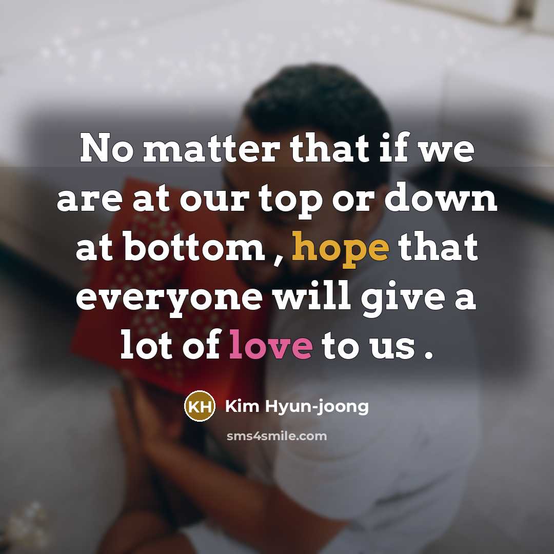 “No matter that if we are at our top or…” quote by Kim Hyun-joong