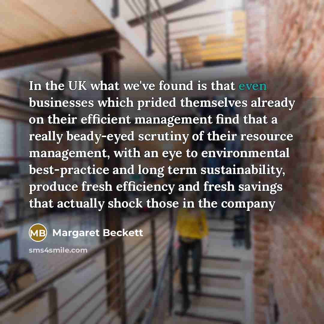 “In the UK what we've found is that even businesses…” quote by Margaret Beckett