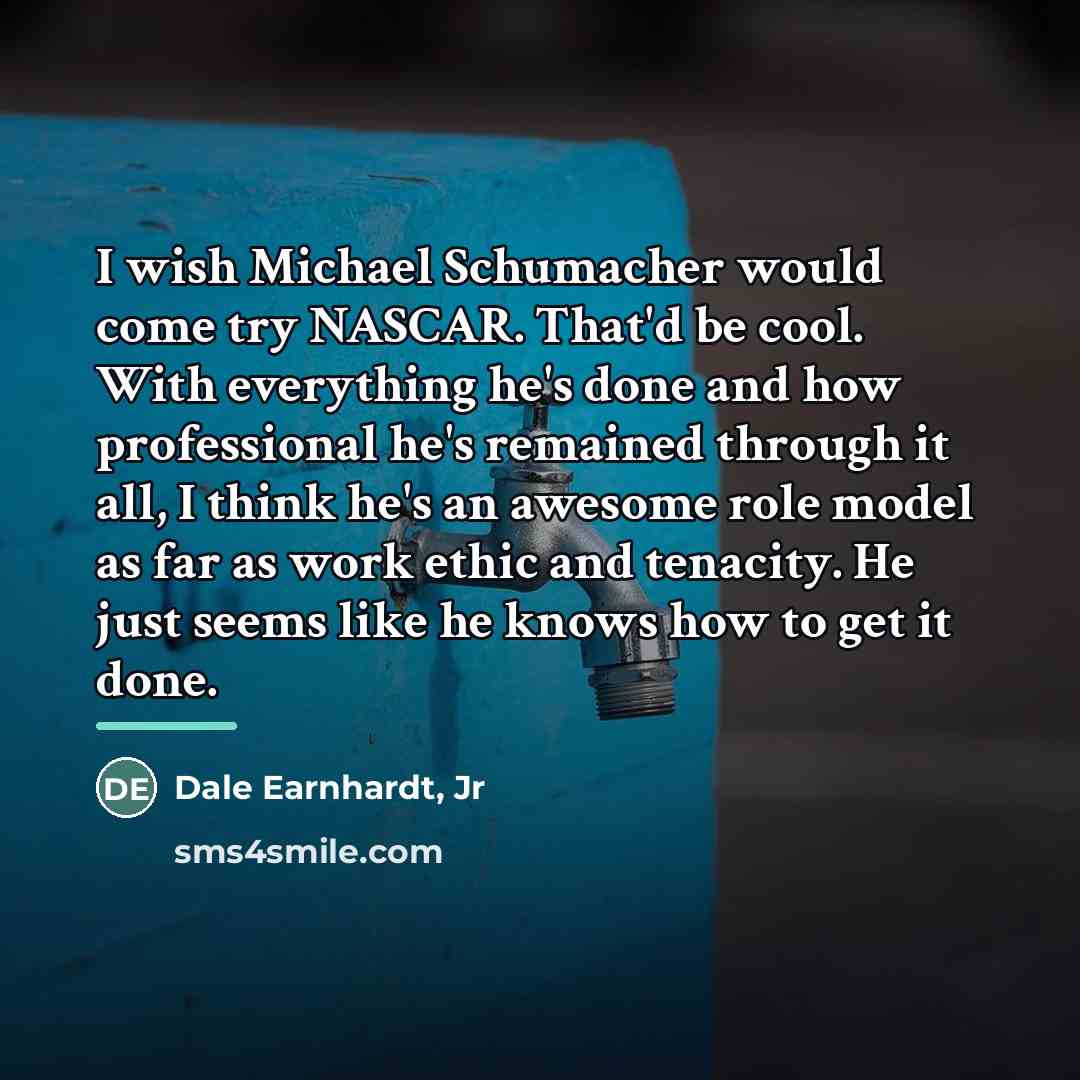 “I wish Michael Schumacher would come try NASCAR. That'd be…” quote by Dale Earnhardt, Jr