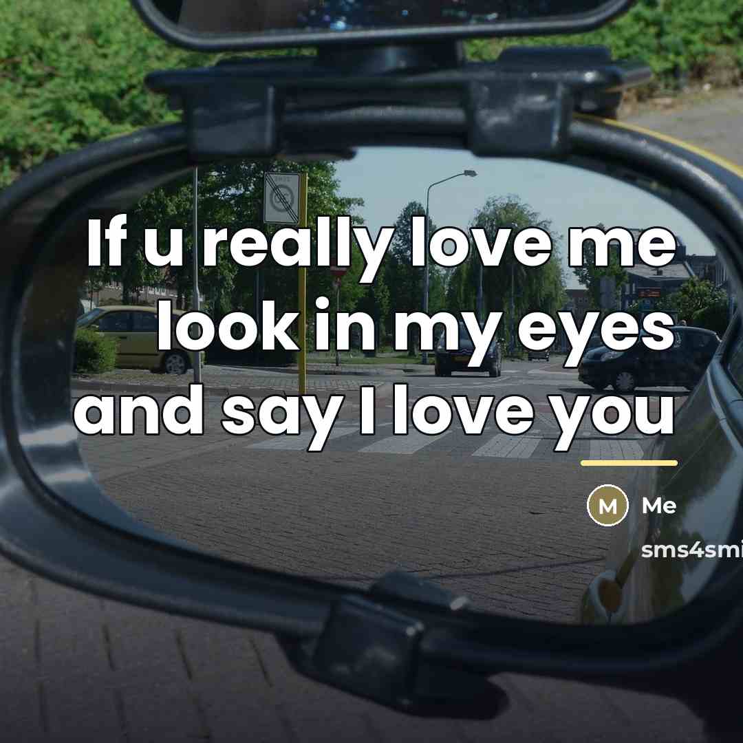 “If u really love me look in my eyes and…” quote by Me