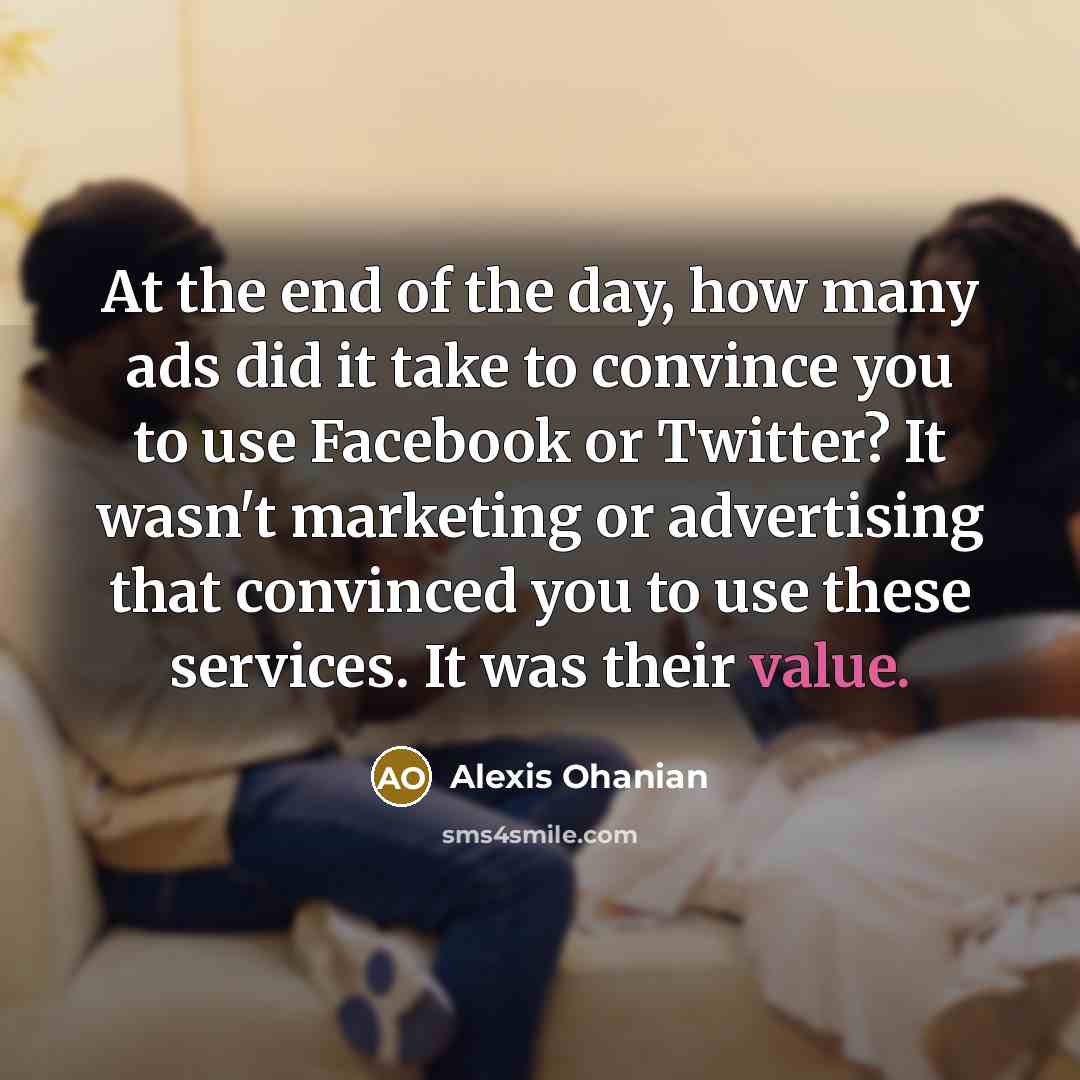 “At the end of the day, how many ads did…” quote by Alexis Ohanian