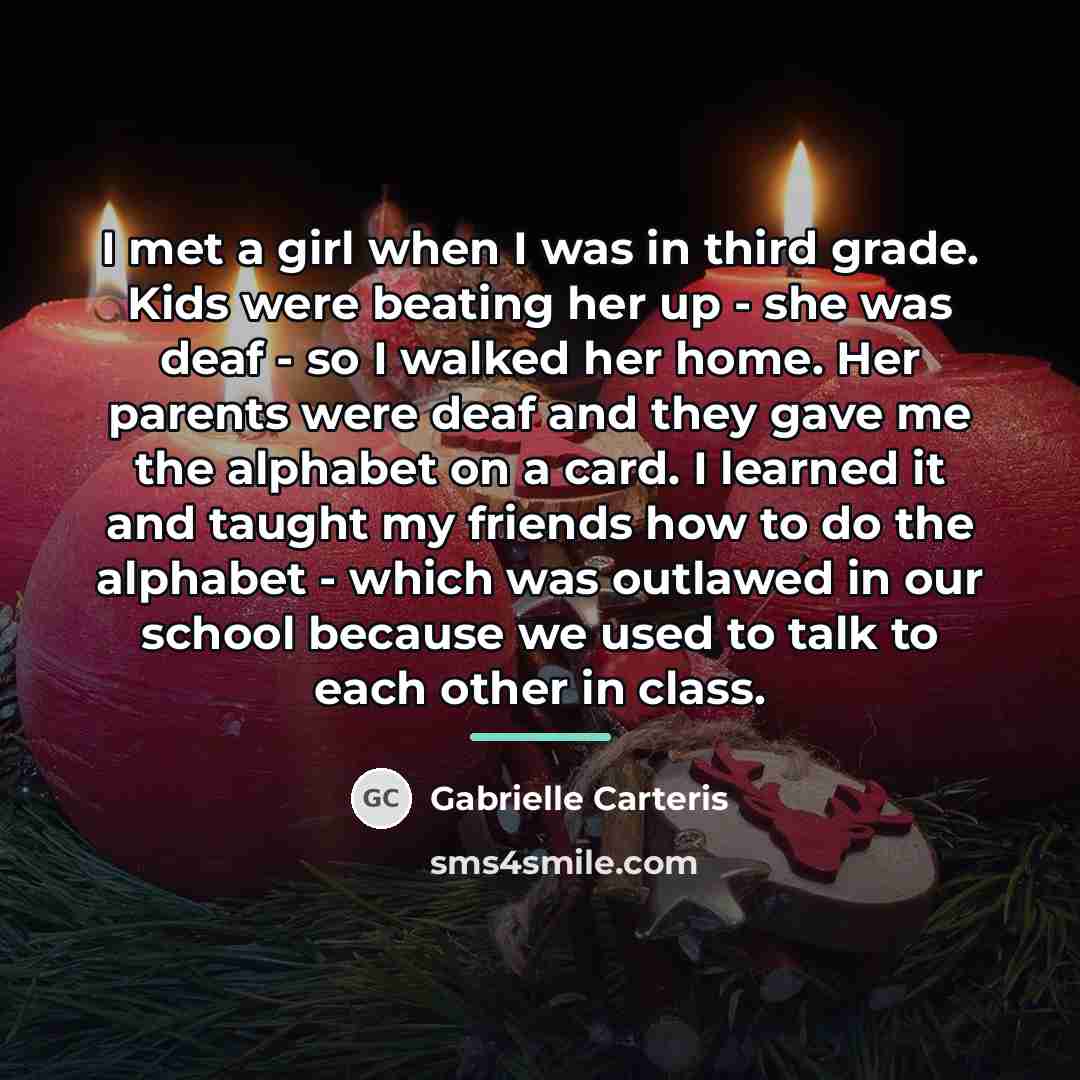 “I met a girl when I was in third grade.…” quote by Gabrielle Carteris
