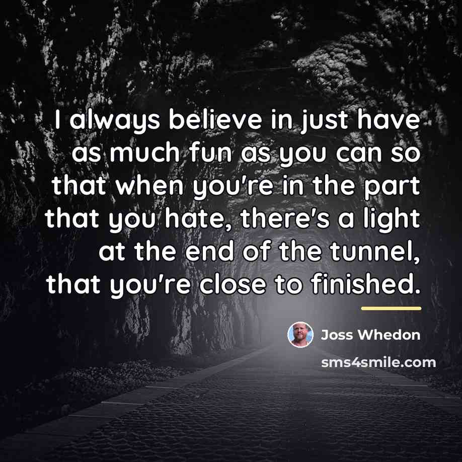 “I always believe in just have as much fun as…” quote by Joss Whedon