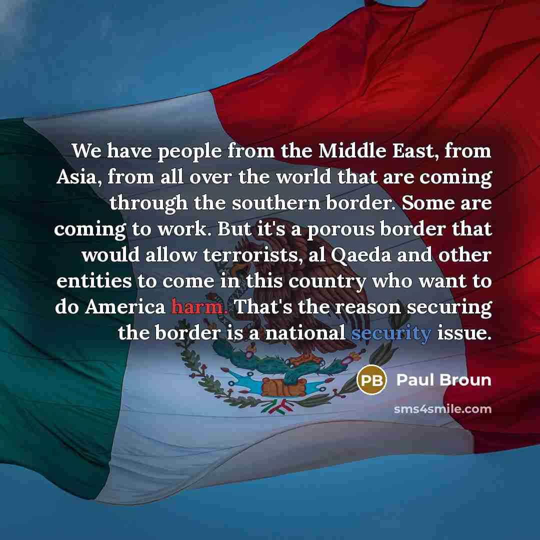 “We have people from the Middle East, from Asia, from…” quote by Paul Broun