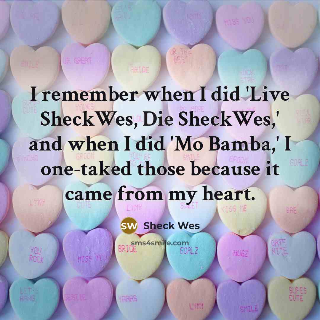 “I remember when I did 'Live SheckWes, Die SheckWes,' and…” quote by Sheck Wes