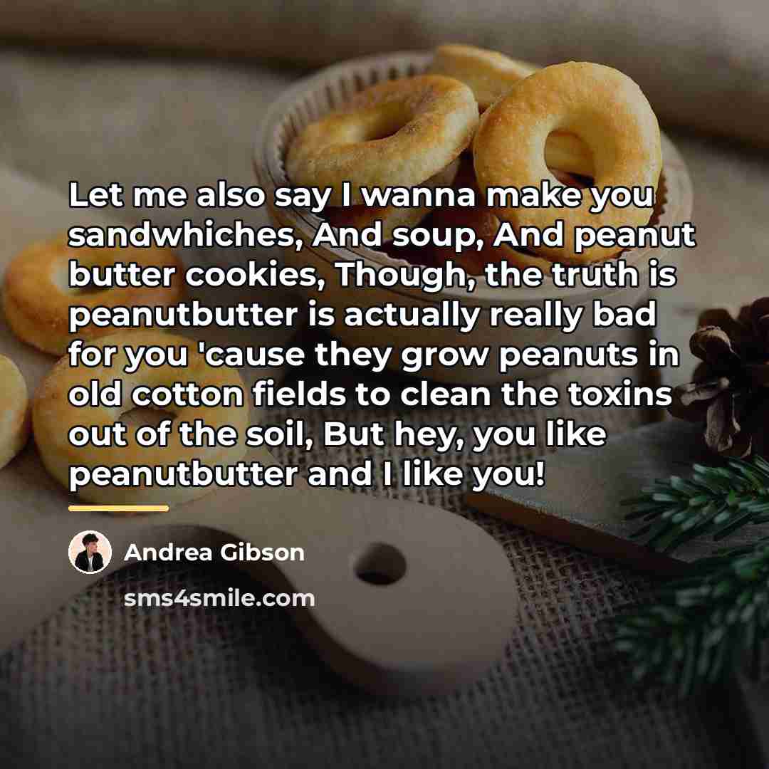 “Let me also say I wanna make you sandwhiches, And…” quote by Andrea Gibson