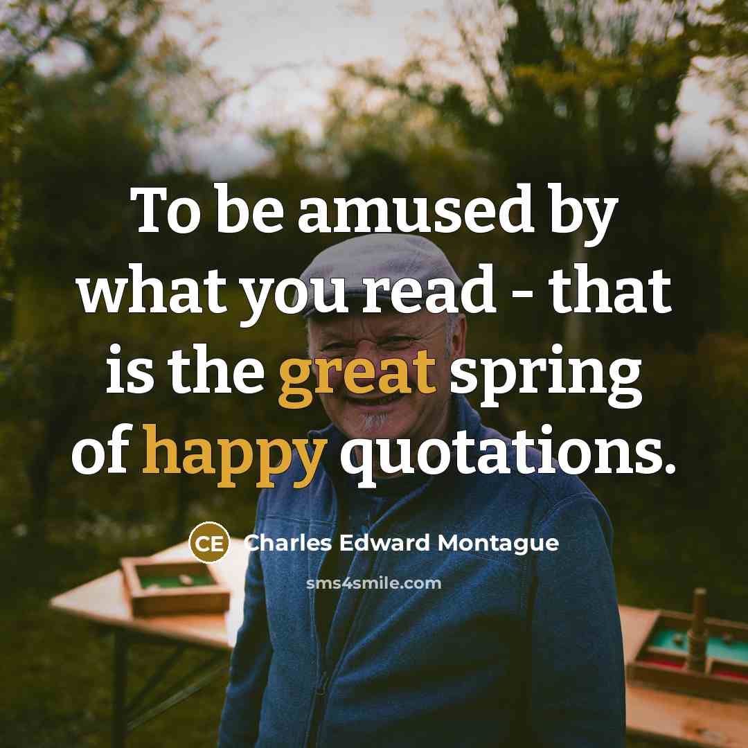 “To be amused by what you read - that is…” quote by Charles Edward Montague