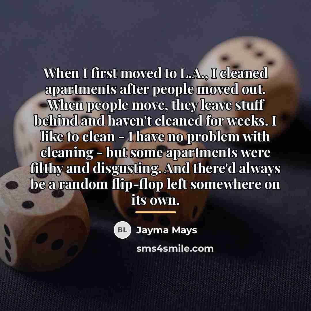 “When I first moved to L.A., I cleaned apartments after…” quote by Jayma Mays