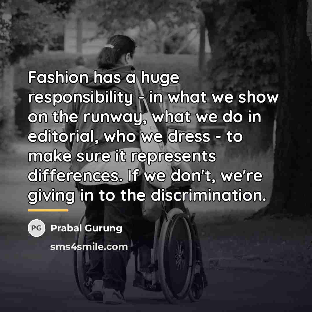 “Fashion has a huge responsibility - in what we show…” quote by Prabal Gurung