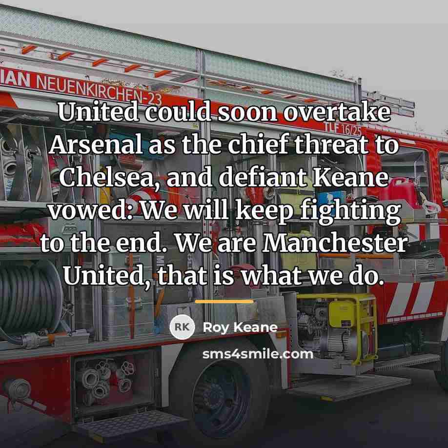“United could soon overtake Arsenal as the chief threat to…” quote by Roy Keane