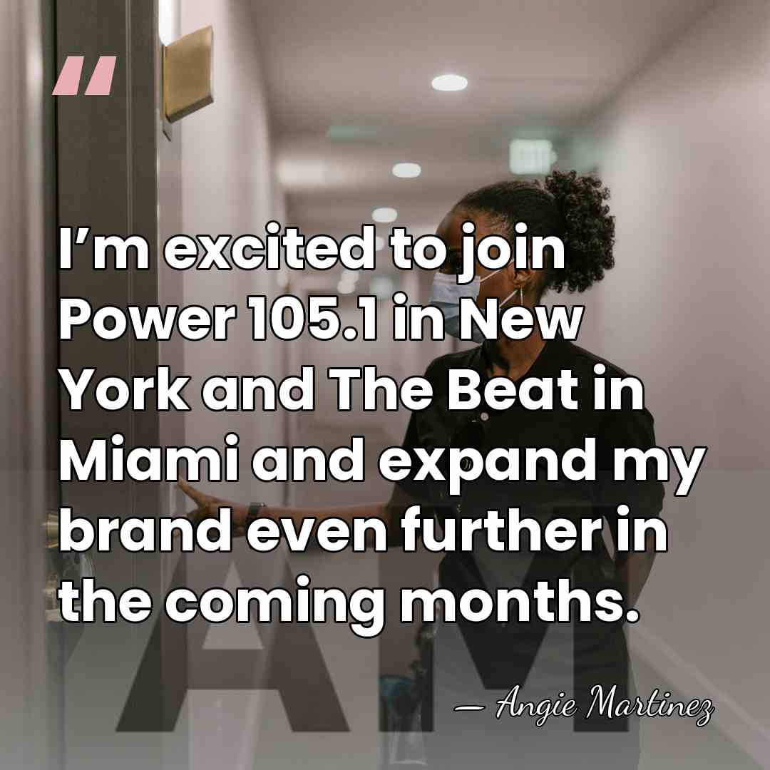I’m excited to join Power 105.1 in New York and The Beat&hellip; - Angie Martinez