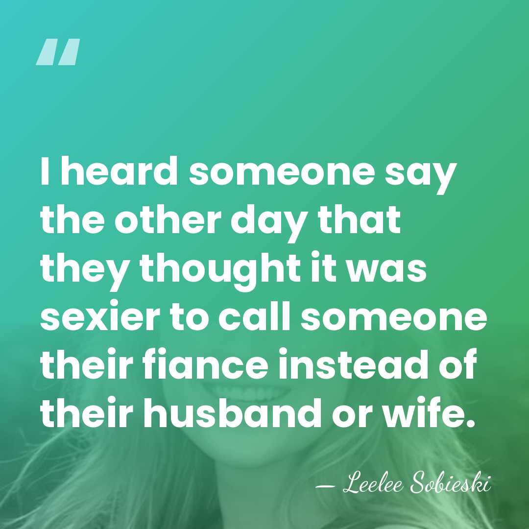 I heard someone say the other day that they thought it was&hellip; - Leelee Sobieski