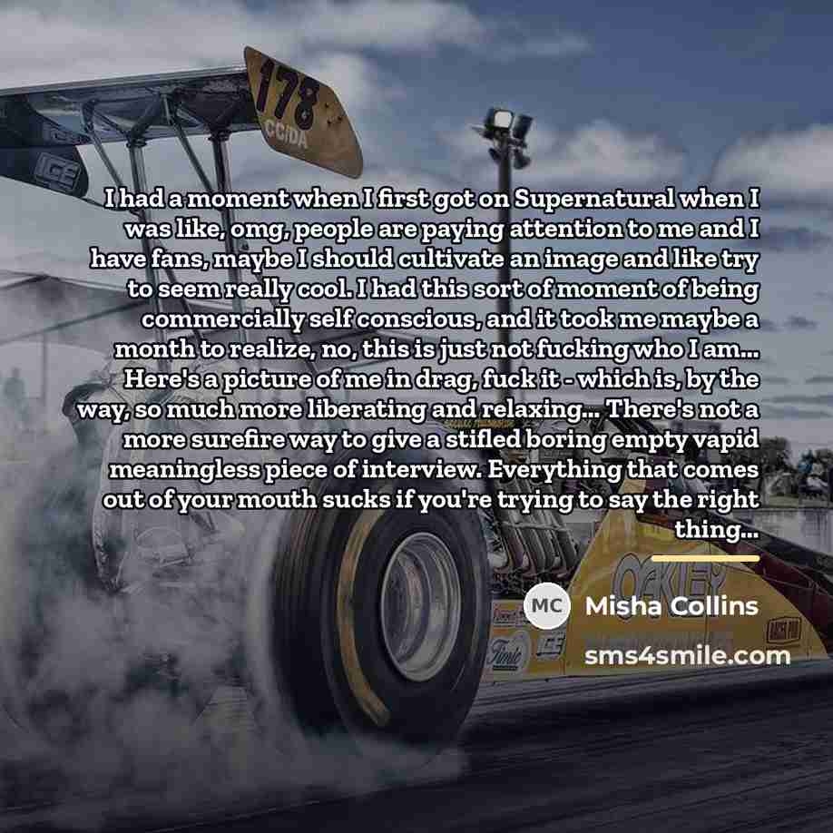 “I had a moment when I first got on Supernatural…” quote by Misha Collins