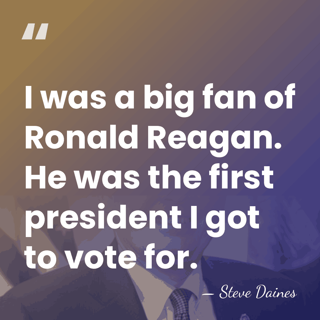 I was a big fan of Ronald Reagan. He was the first&hellip; - Steve Daines