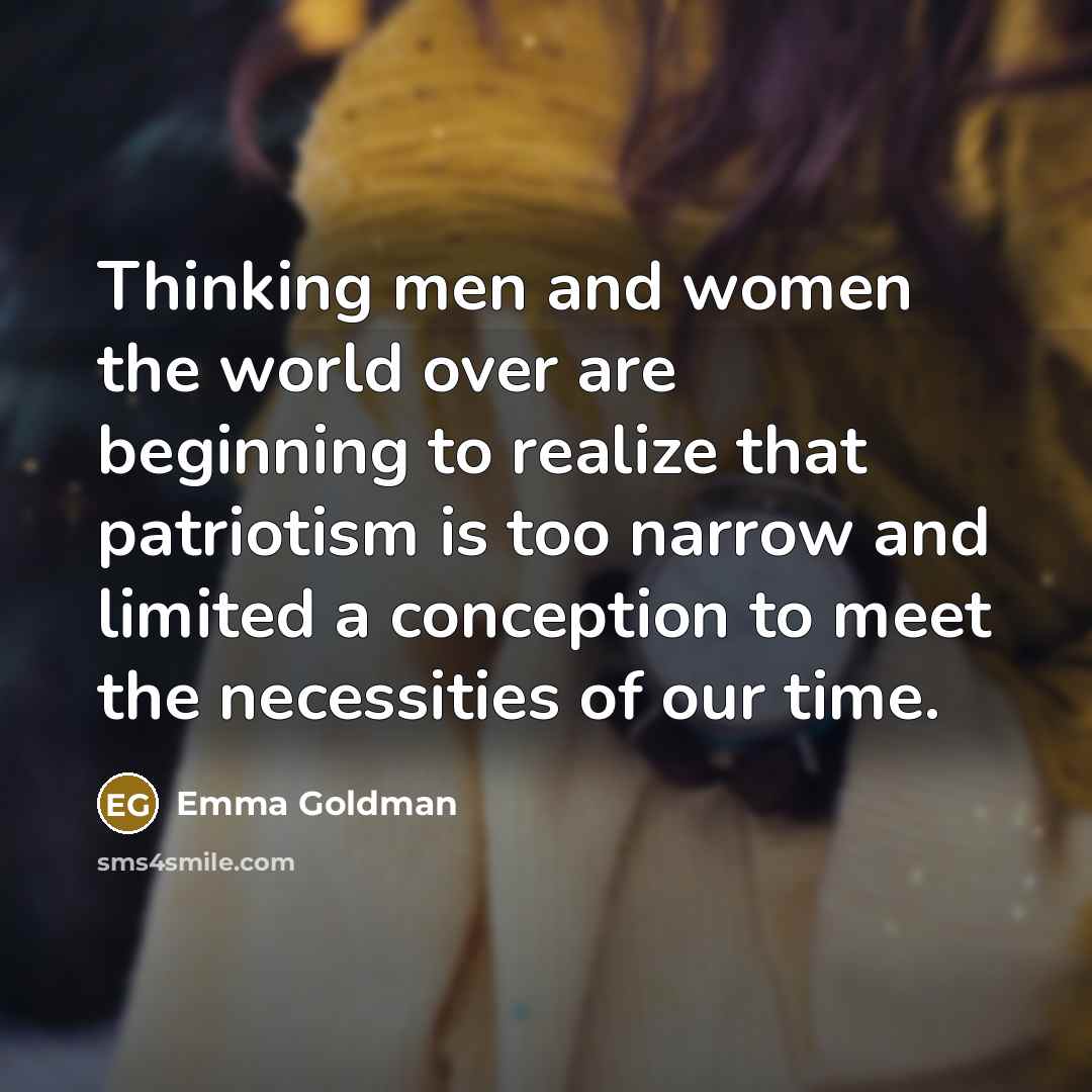 “Thinking men and women the world over are beginning to…” quote by Emma Goldman