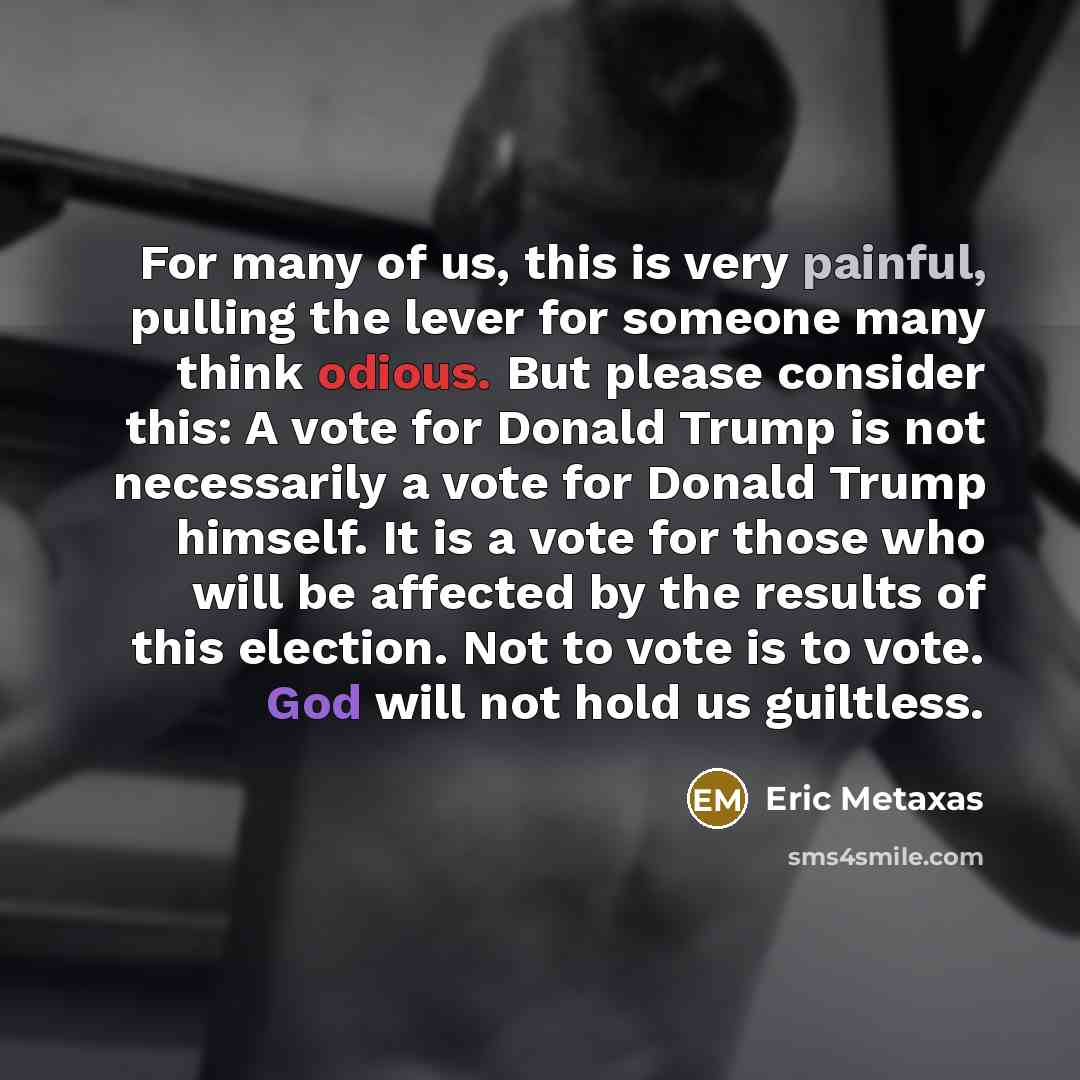 “For many of us, this is very painful, pulling the…” quote by Eric Metaxas