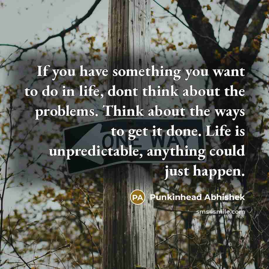 “If you have something you want to do in life,…” quote by Punkinhead Abhishek
