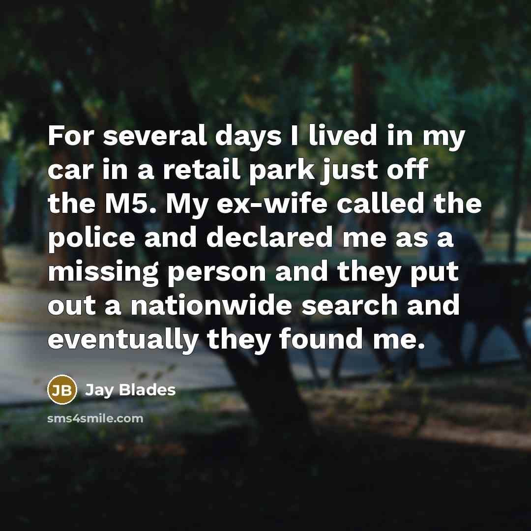 “For several days I lived in my car in a…” quote by Jay Blades