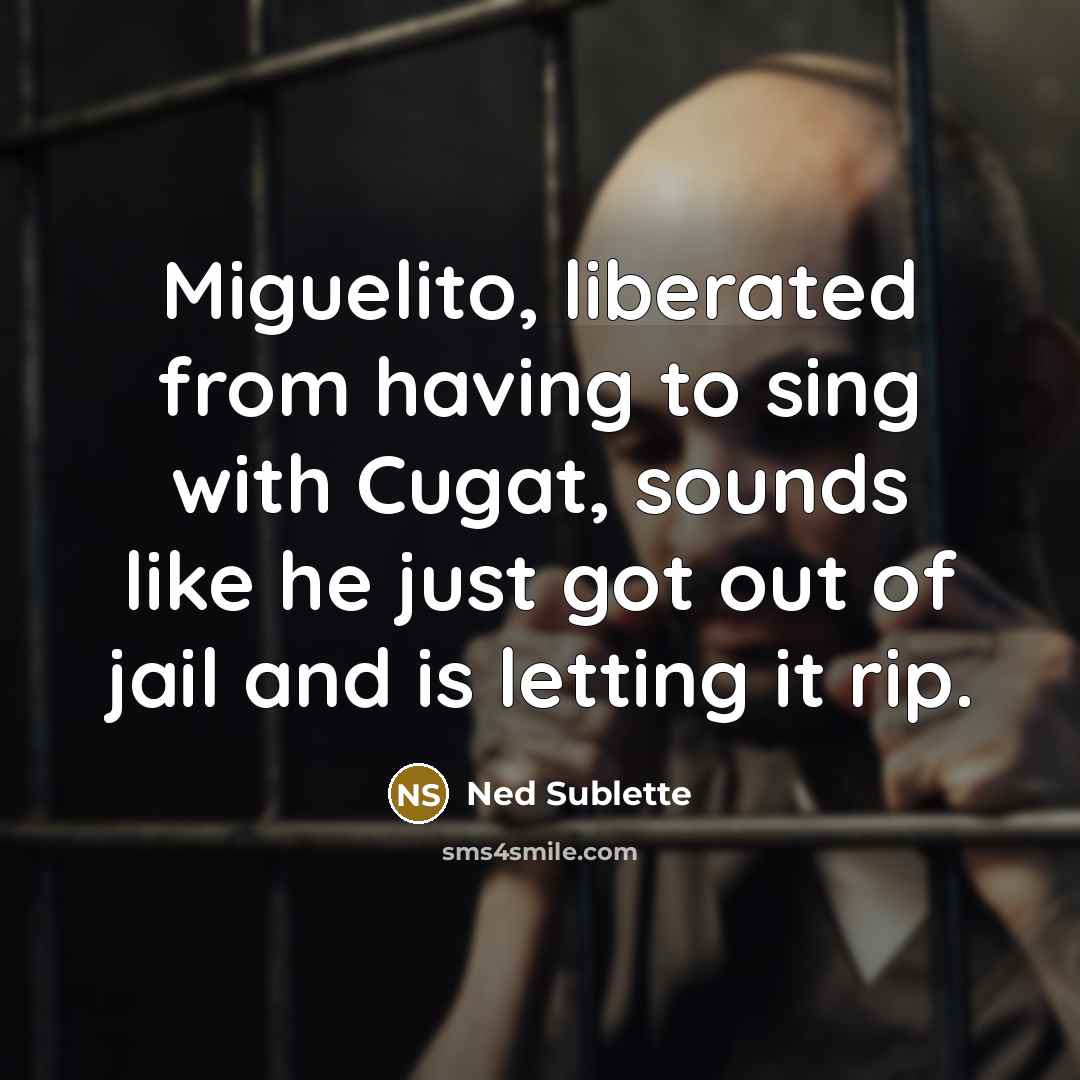 “Miguelito, liberated from having to sing with Cugat, sounds like…” quote by Ned Sublette