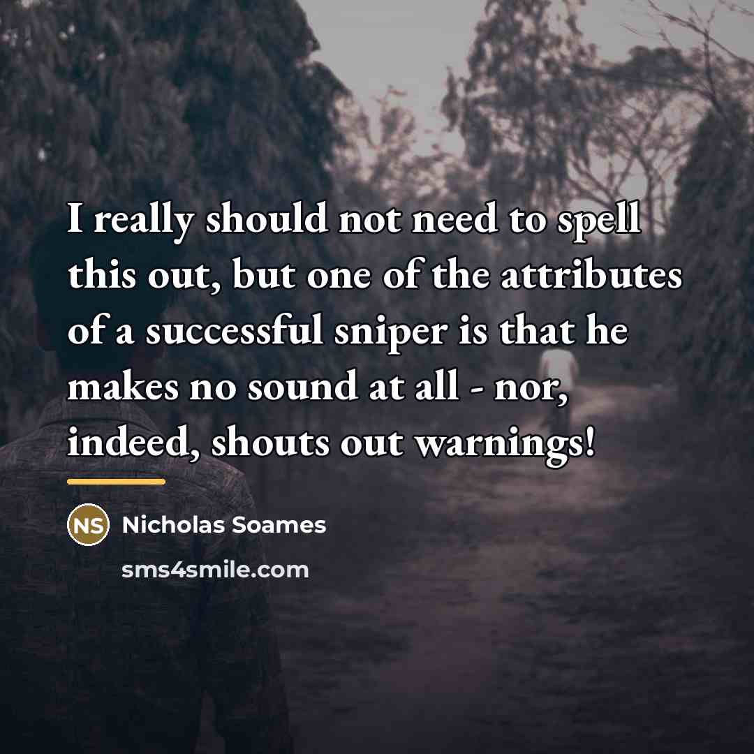 “I really should not need to spell this out, but…” quote by Nicholas Soames