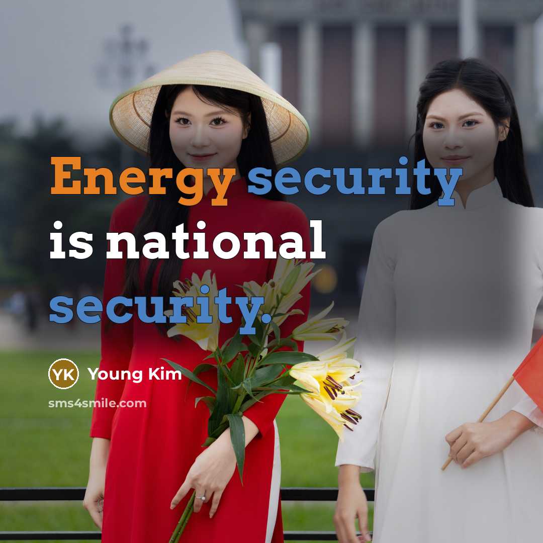 “Energy security is national security.” quote by Young Kim