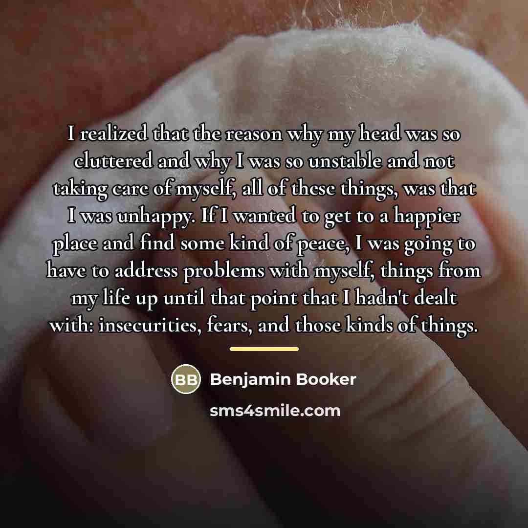 “I realized that the reason why my head was so…” quote by Benjamin Booker