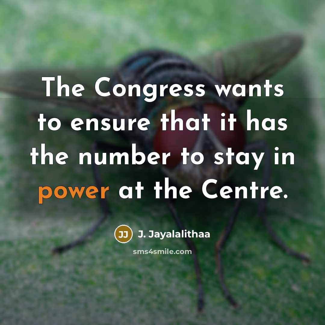 “The Congress wants to ensure that it has the number…” quote by J. Jayalalithaa
