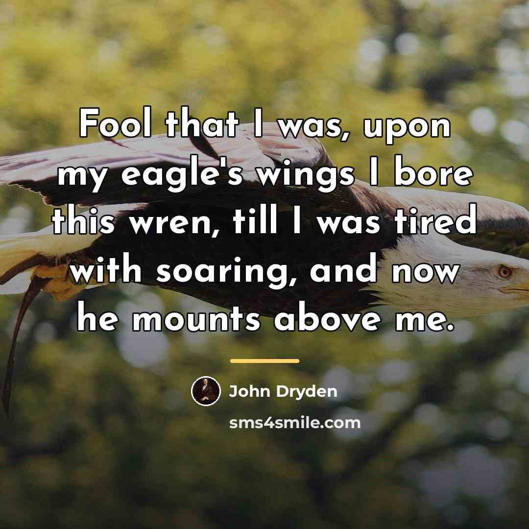 “Fool that I was, upon my eagle's wings I bore…” quote by John Dryden