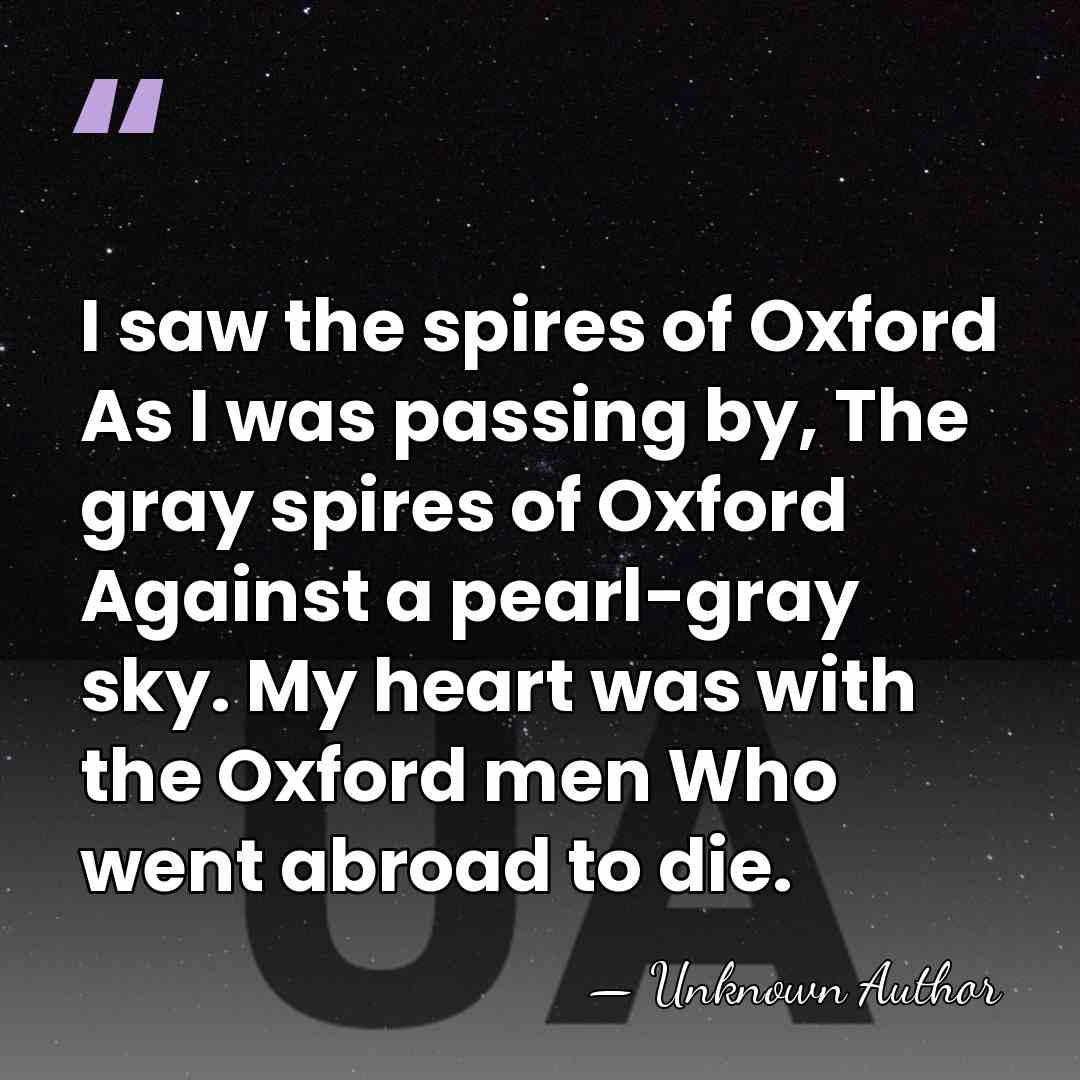 I saw the spires of Oxford As I was passing by, The&hellip; - Winifred Mary Letts