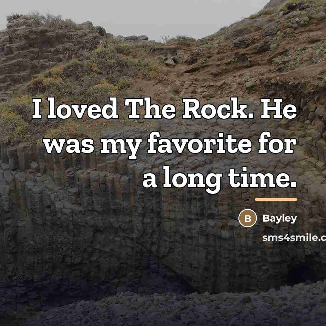 “I loved The Rock. He was my favorite for a…” quote by Bayley