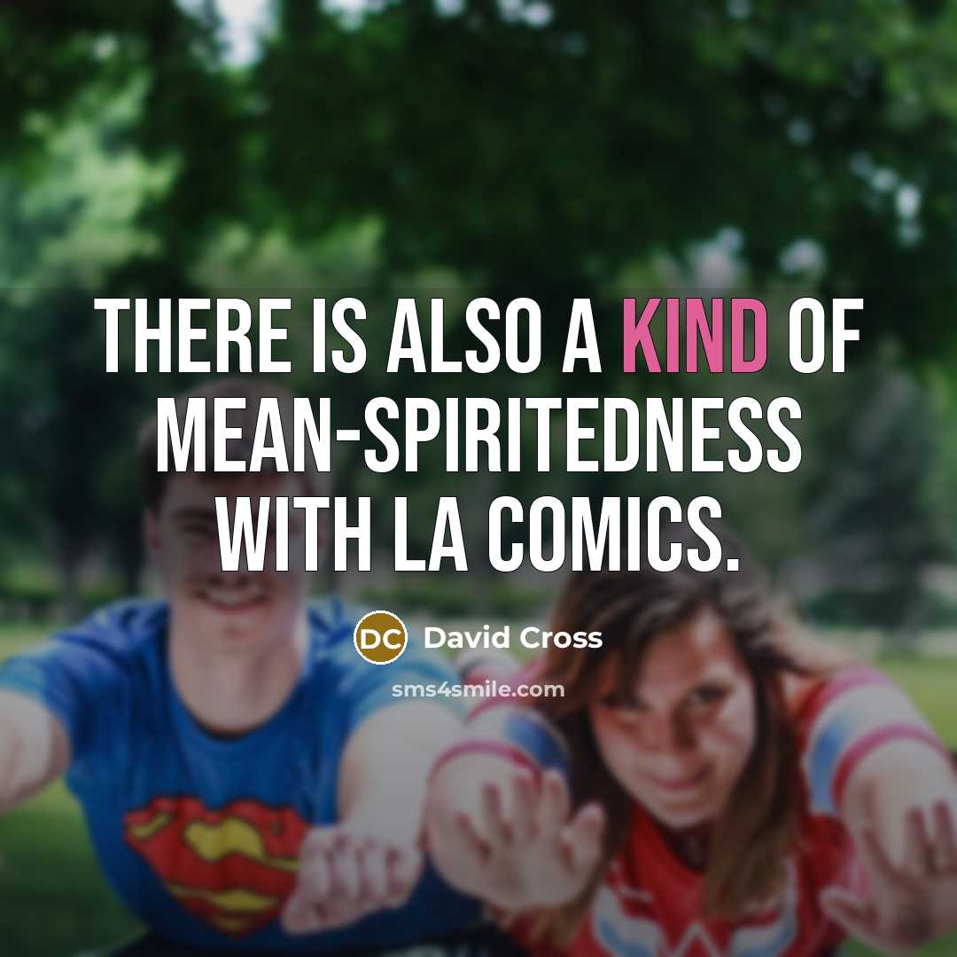 “There is also a kind of mean-spiritedness with LA comics.” quote by David Cross