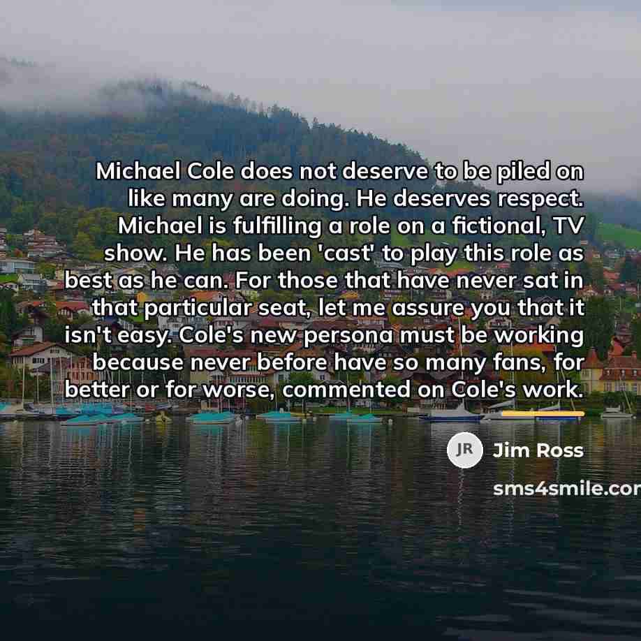 “Michael Cole does not deserve to be piled on like…” quote by Jim Ross