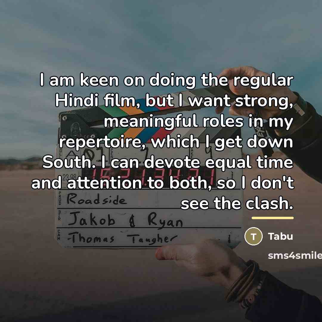 “I am keen on doing the regular Hindi film, but…” quote by Tabu