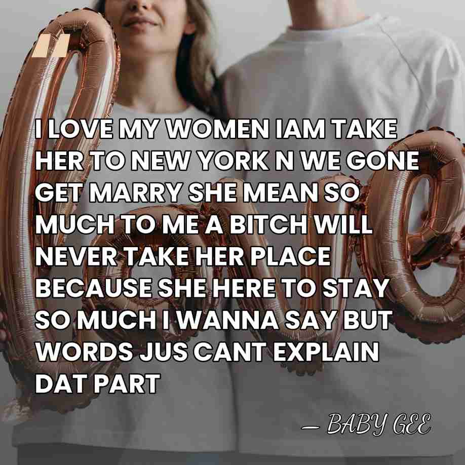 I LOVE MY WOMEN IAM TAKE HER TO NEW YORK N WE&hellip; - BABY GEE