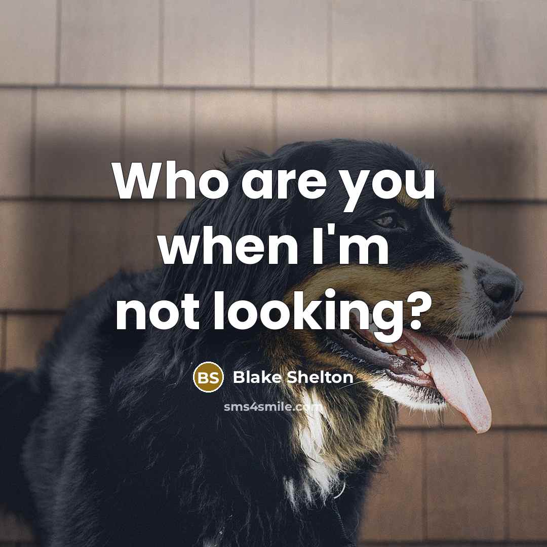 “Who are you when I'm not looking?…” quote by Blake Shelton