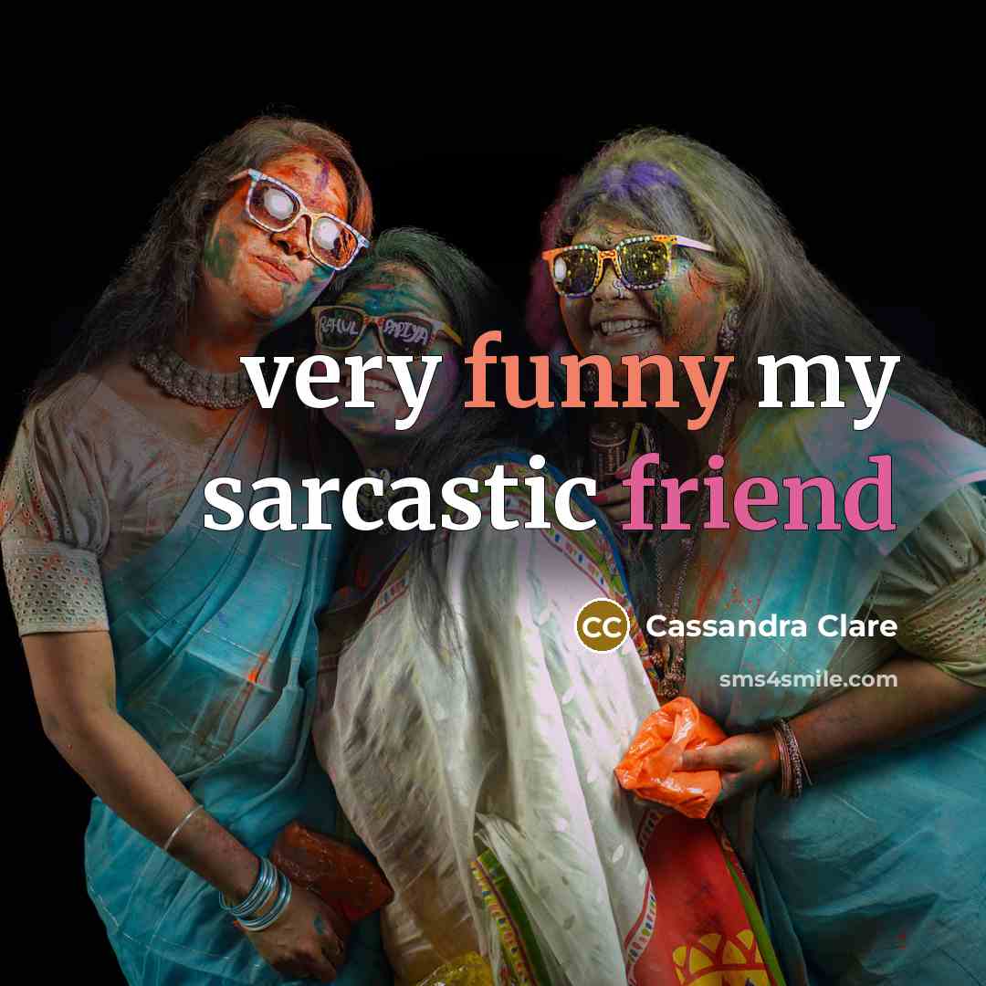 “very funny my sarcastic friend” quote by Cassandra Clare