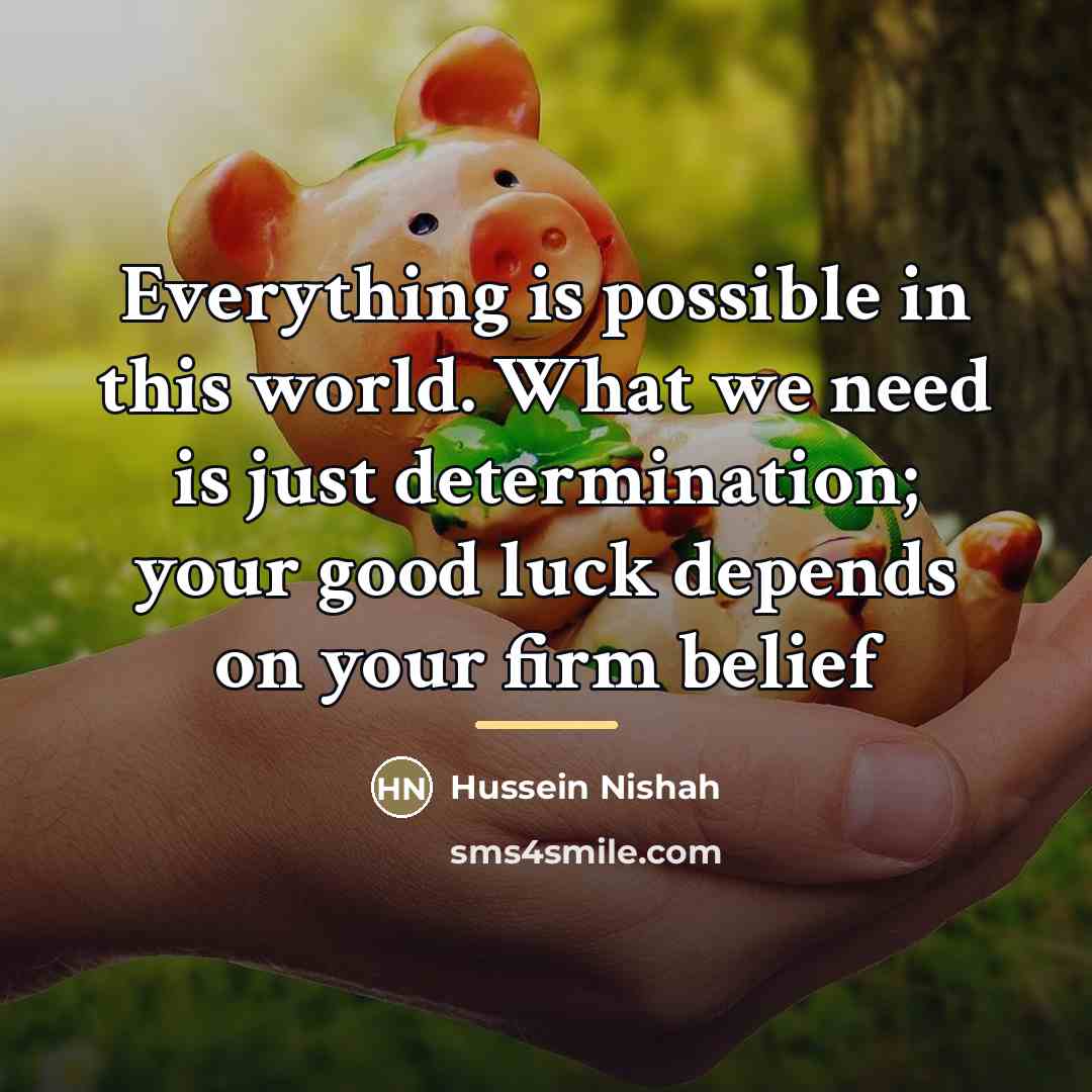 “Everything is possible in this world. What we need is…” quote by Hussein Nishah