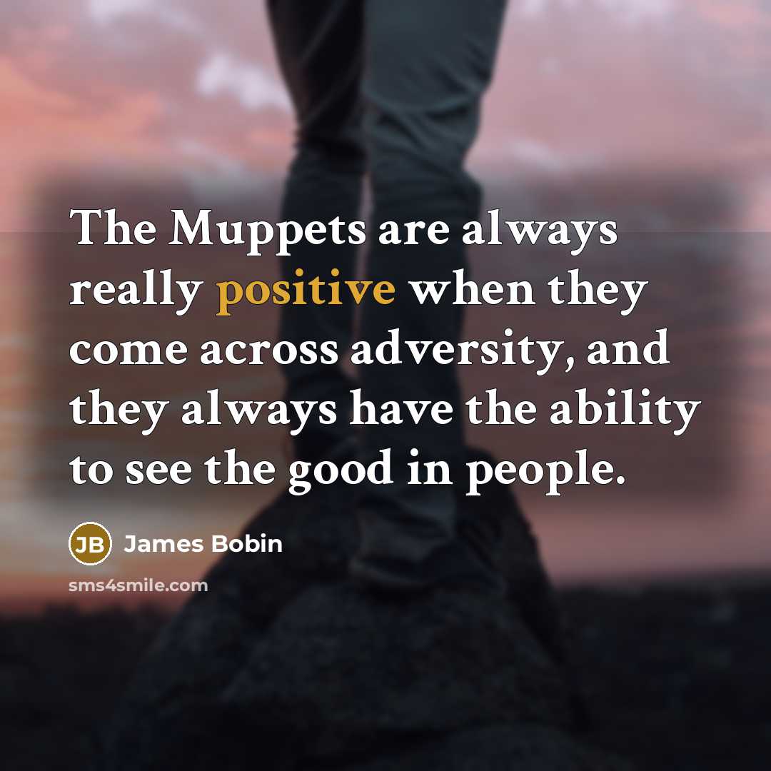 “The Muppets are always really positive when they come across…” quote by James Bobin