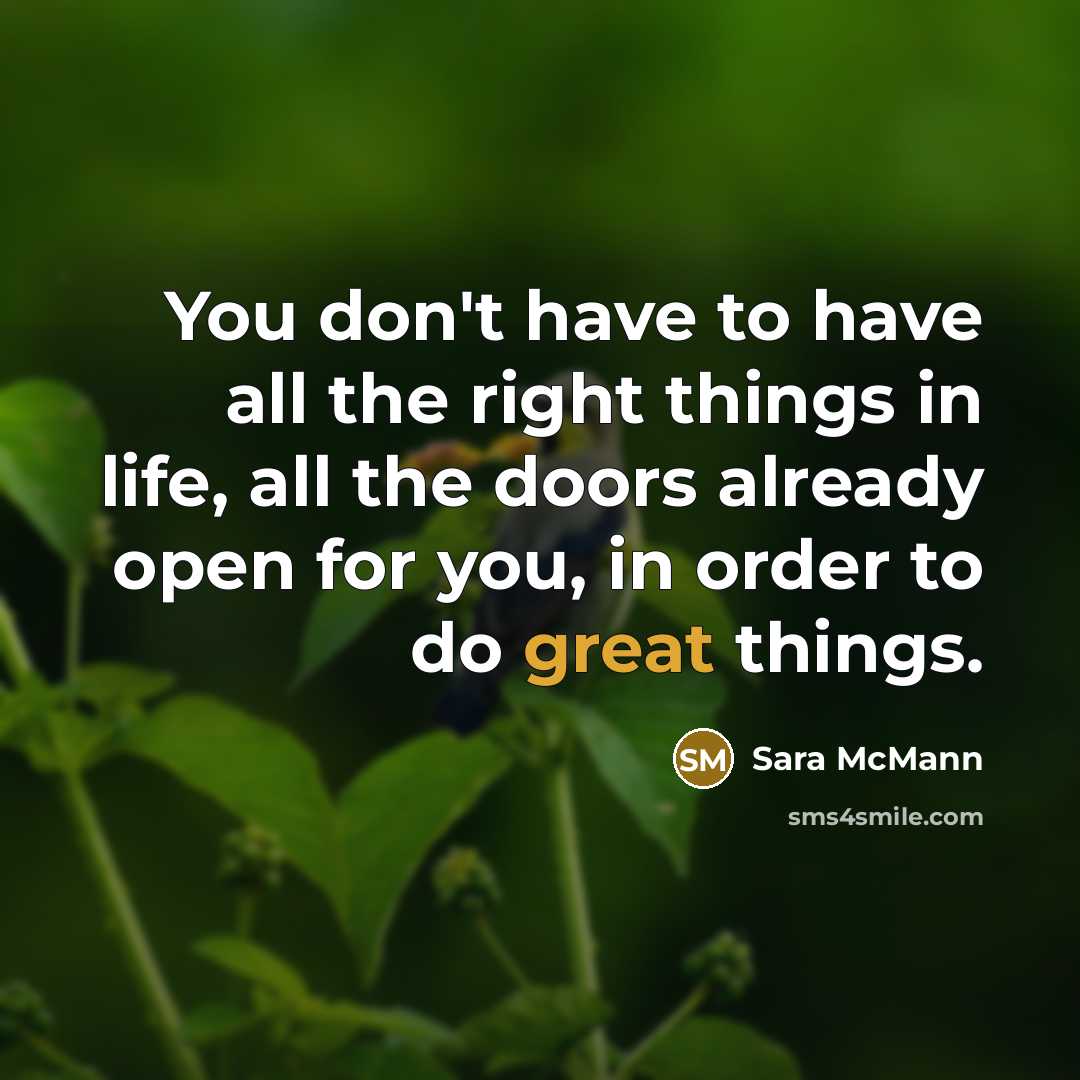 “You don't have to have all the right things in…” quote by Sara McMann