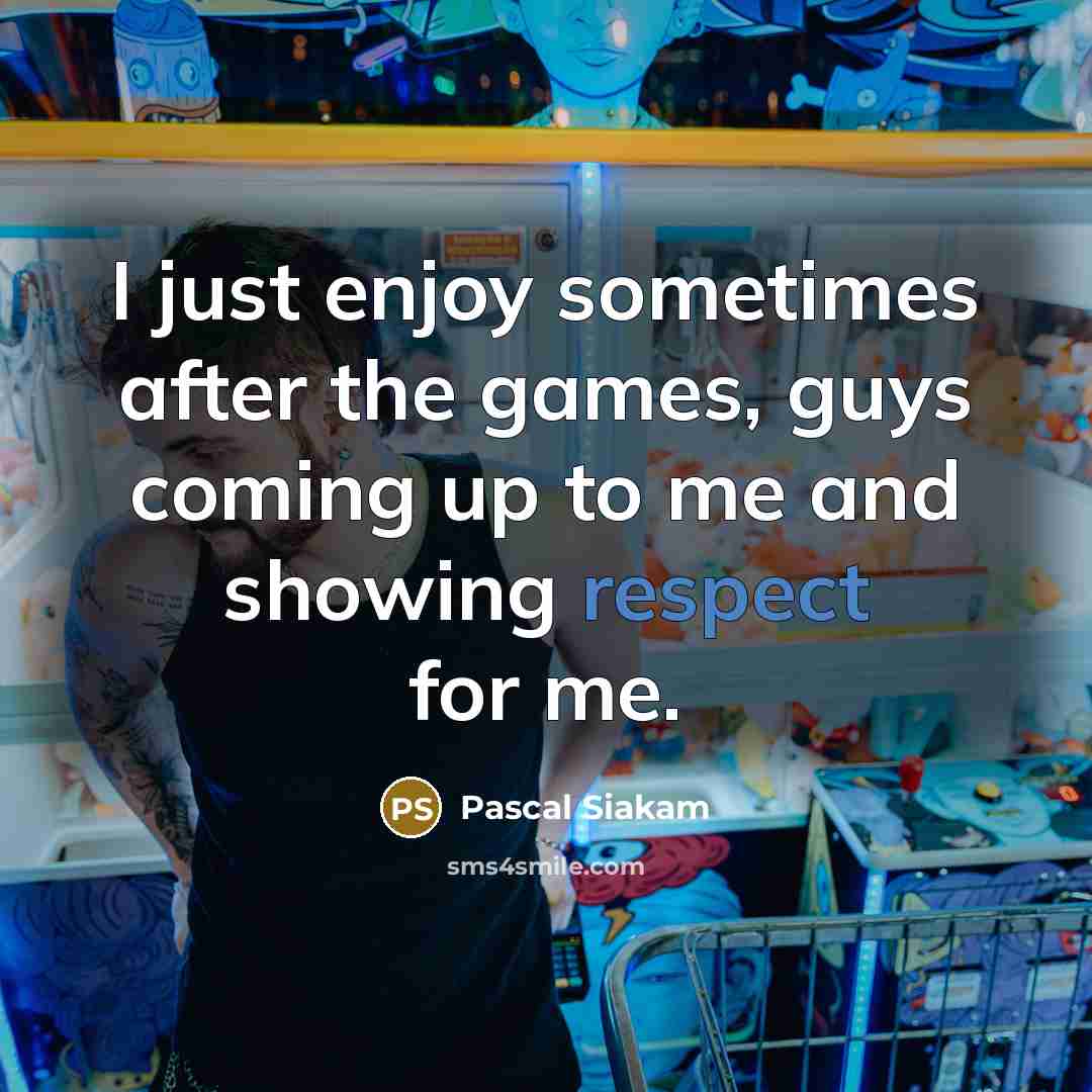 “I just enjoy sometimes after the games, guys coming up…” quote by Pascal Siakam