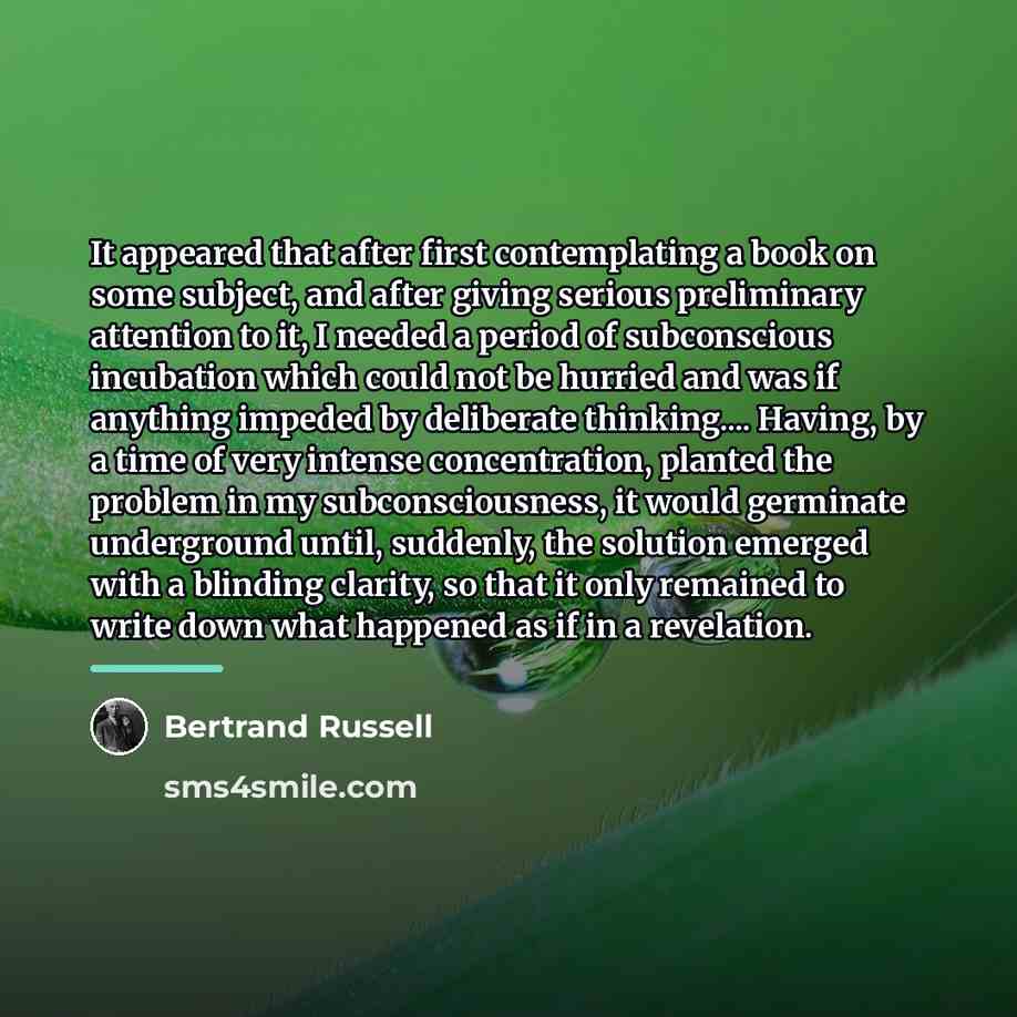 “It appeared that after first contemplating a book on some…” quote by Bertrand Russell
