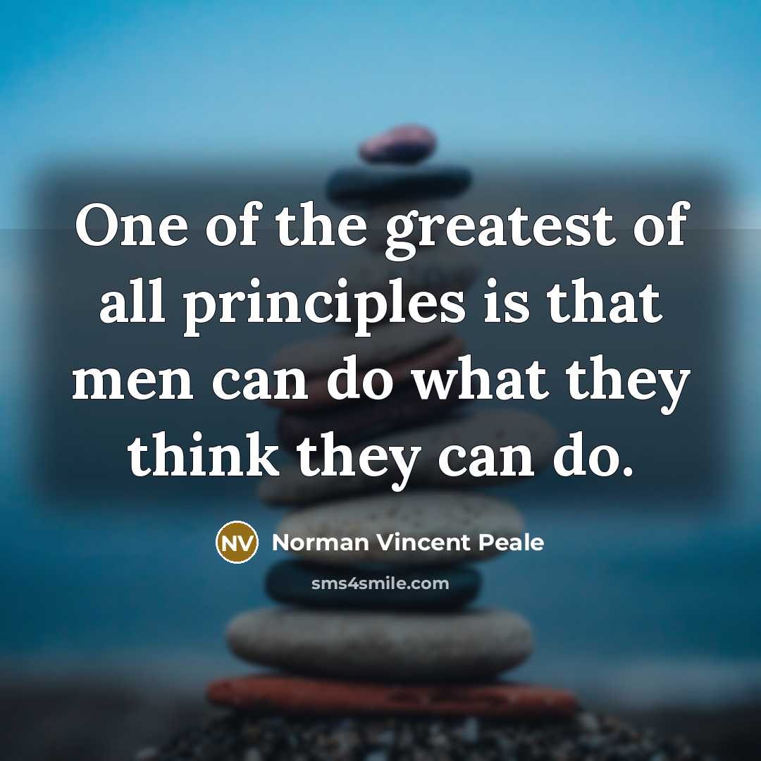 “One of the greatest of all principles is that men…” quote by Norman Vincent Peale