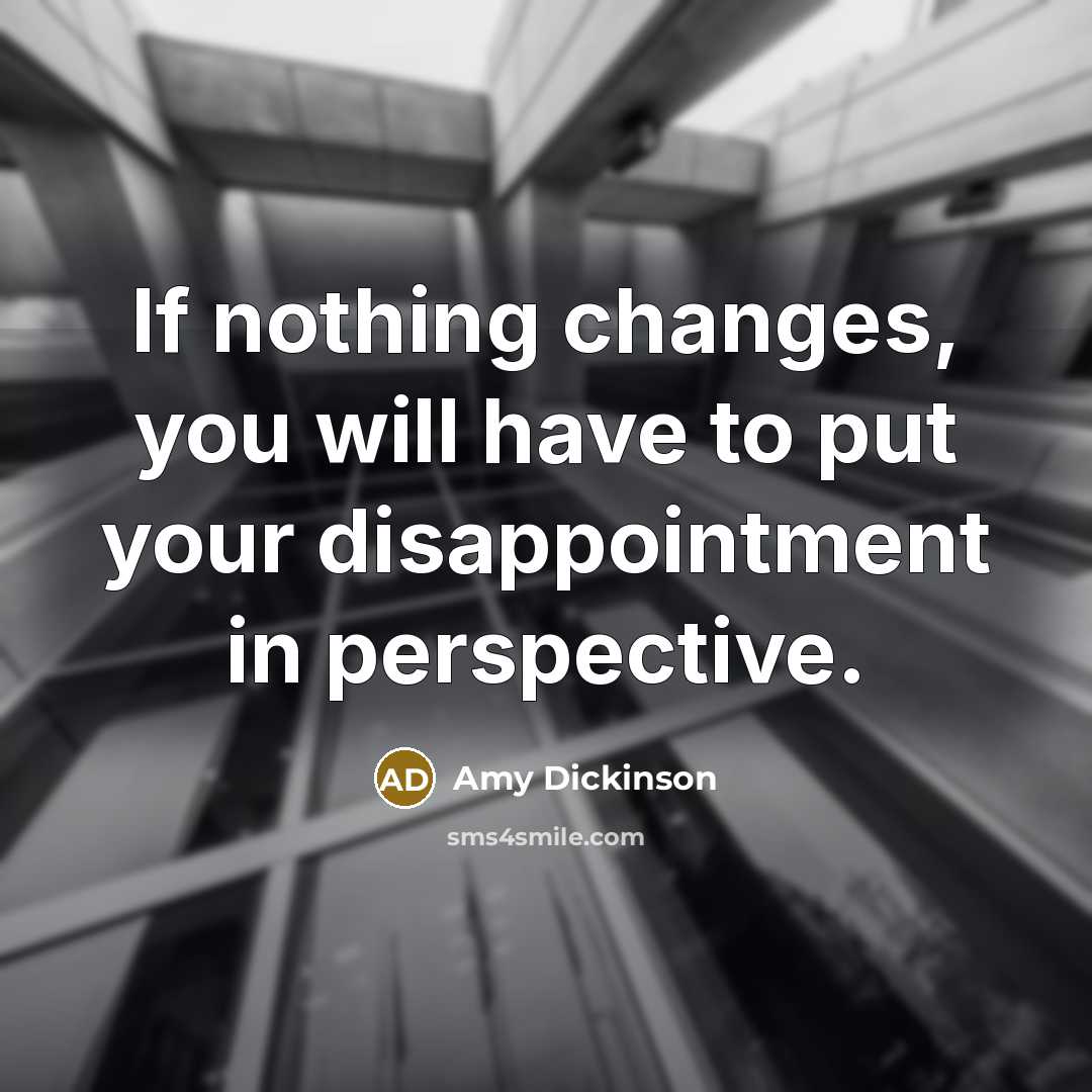 “If nothing changes, you will have to put your disappointment…” quote by Amy Dickinson