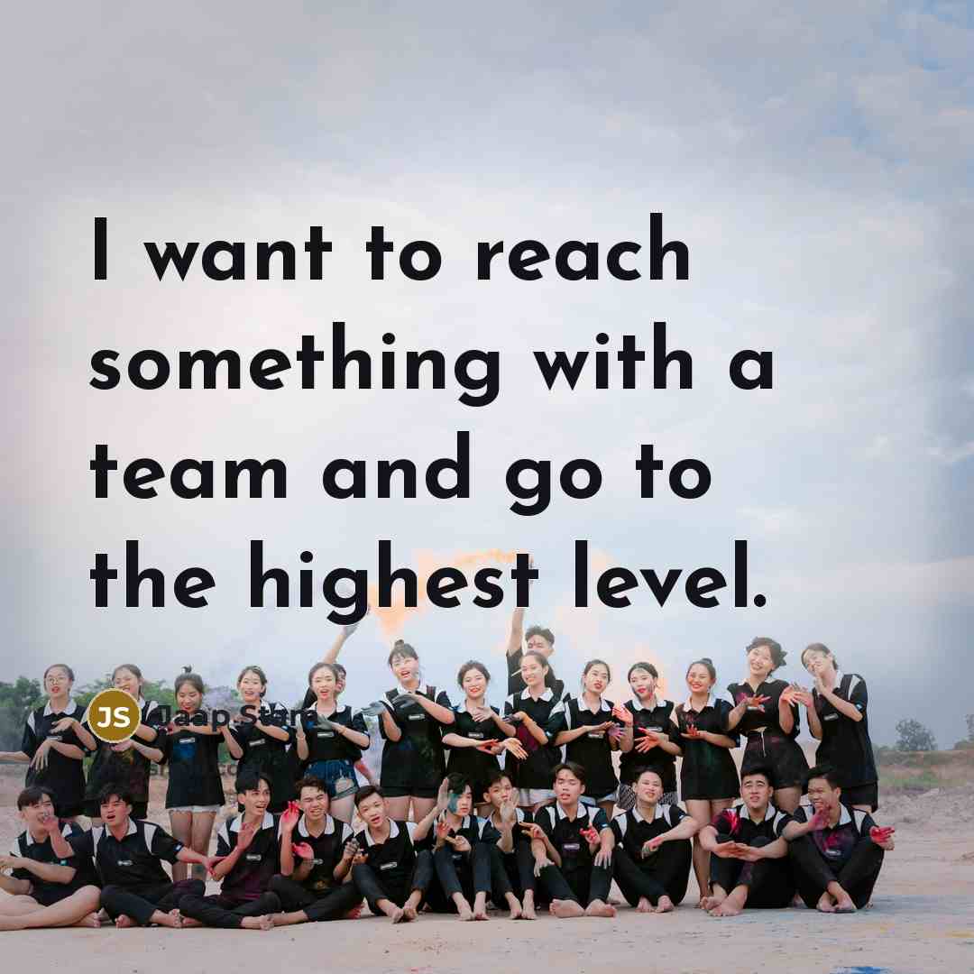 “I want to reach something with a team and go…” quote by Jaap Stam