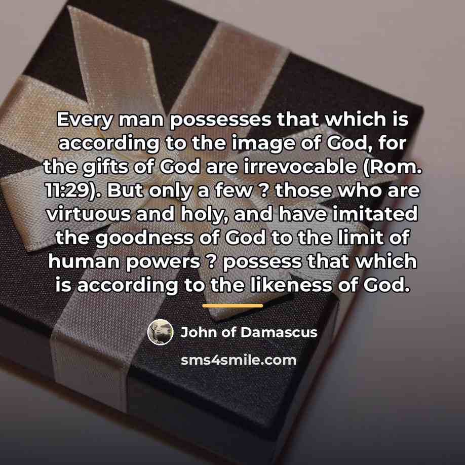 “Every man possesses that which is according to the image…” quote by John of Damascus